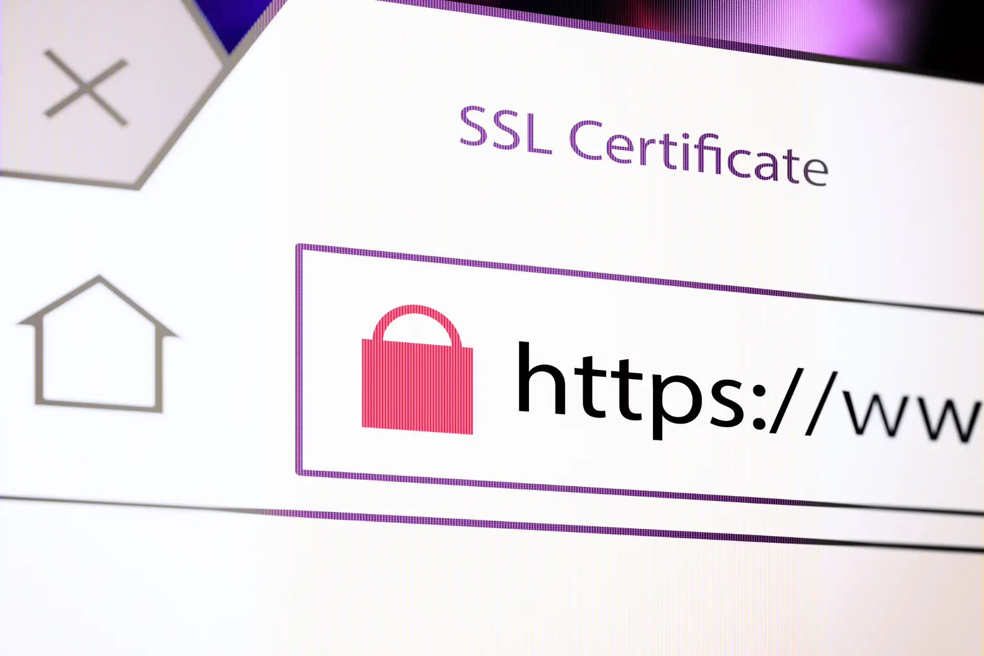 SSL certificate - browser bar with lock