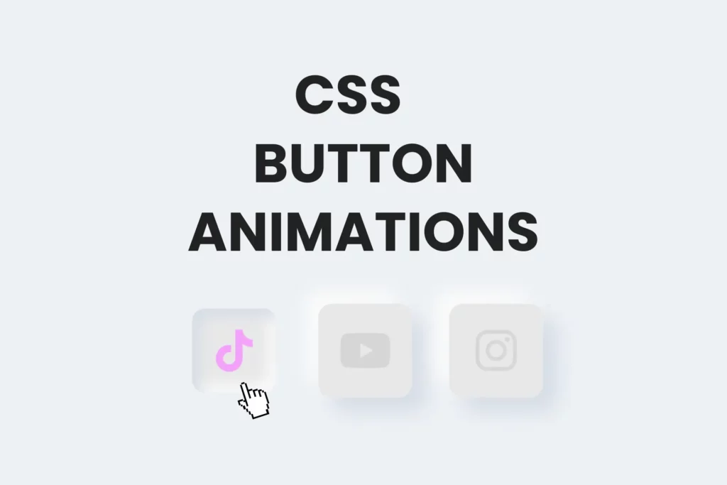 CSS Button Animation - minimalist neumorphism button hover graphic demonstration